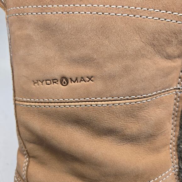 Ecco Hydromax Mid-Calf Tan Leather Water Resistant Toggle Lace-up Boots US 8-8.5 - Picture 5 of 10